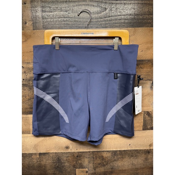 Allyson Felix Athleta Legend Shortie 2X Running Training Shorts Blue - Picture 1 of 7